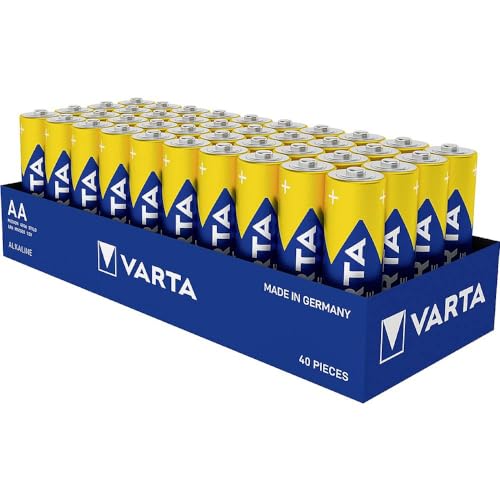 VARTA Pilas AA, Pack de 40, Longlife Power, alcalinas