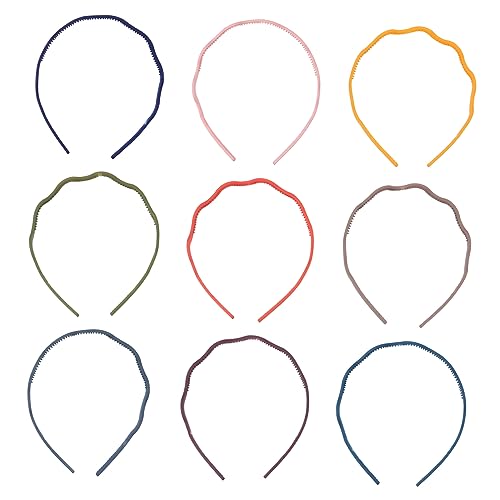 PAMINGONO Lot de 10 Serrage-Têtes Ondulés en Plastique Antidérapants sans Trace Colorés pour Filles Pratiques Bain Maquillage