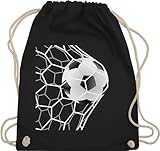 Shirtracer Turnbeutel Rucksack - Taschen - Fußballgeschenk Torschuss | Fussball Fanartikel Fußballfans coole Fußball Fan Geschenke - Unisize - Schwarz - tasche fussballer kinder fußballer