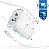📣【Apple MFI-Zertifikat】: Das GlobaLink USB C Lightning Kabel wurde von Apple MFI zertifiziert, um Kompatibilität und Sicherheit zu gewährleisten. Laden Sie Ihre iOS-Geräte ohne Fehlermeldung und ohne Unterbrechung auf. Dank des originalen Chipsatzes ermöglicht dieser USB-Stick eine Datenübertragung von bis zu 480 Mbit / s und lädt bis zu 9V / 2A auf.