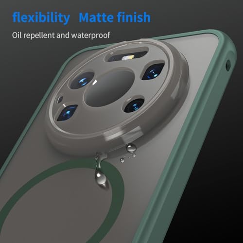 Image of Compatible with Huawei Mate 80 Pro Max Case Cover,Compatible with MagSafe,Anti-Fall,Compatible with Huawei Mate 80 Pro Max 5G SGT-AL10 Cell Protective Phone Case Green