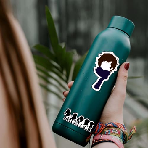 Image of Zesta Aesthetic Stickers for Laptop /Waterproof Anime Decal for Books /Vinyl Sticker for Fridge /Easy to Use Korean Car Sticker Kawaii Cute Stickers (Sherlock)