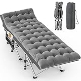 SPYLAVE Campingbett Klappbar XXL mit Matratze, Extra Breit, Tragbares Feldbett...
