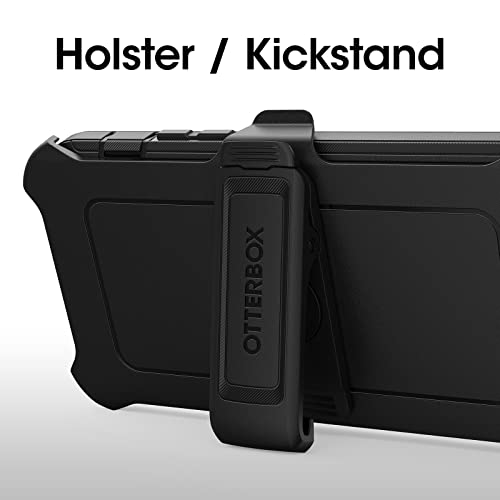 OtterBox iPhone 14 Pro Max Defender Series Case - BLACK , rugged & durable, with port protection, includes holster clip kickstand - image 6