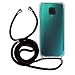 Produktbild MyGadget Handykette für Xiaomi Redmi Note 9 Pro TPU Hülle mit Band - Handyhülle mit Handyband zum Umhängen Kordel Schnur Case Schutzhülle - Schwarz