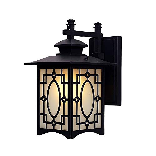 Lanterne murale E27 extérieure noire pour illuminer vos soirées sur la terrasse et le jardin
