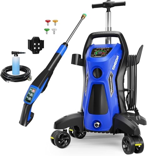 Electric Pressure Washer 4800PSImax 2.9GPM Pressure Washer Electric Powered with Upgrade Spray Handle Smart Control and 4 Anti-Tipping Wheels for Effortlessly Cleaning