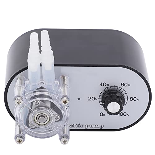 Walfront G928A Einstellbare Peristaltische Dosierpumpe Flüssigkeitsdosierpumpe mit Adapter für Aquarium Analytical AC100-240V Schlauchpumpe ((EU Plug))