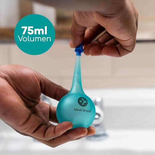 Medi Grade Ohrenreiniger 75 ml | Ohrenschmalz Entferner für Babys, Kinder und Erwachsene | Ohrendusche, Ohrreiniger und Ohr Sauger perfekt zum Ohren reinigen