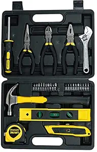 STANLEY STHT74982 Small Home Tool Kit For Home & DIY Use(30-pieces) - Includes Screwdriver, Hammer, Wrench, Pliers, Measurement Tape, Knife, Magnetic Drivers, Tool Box