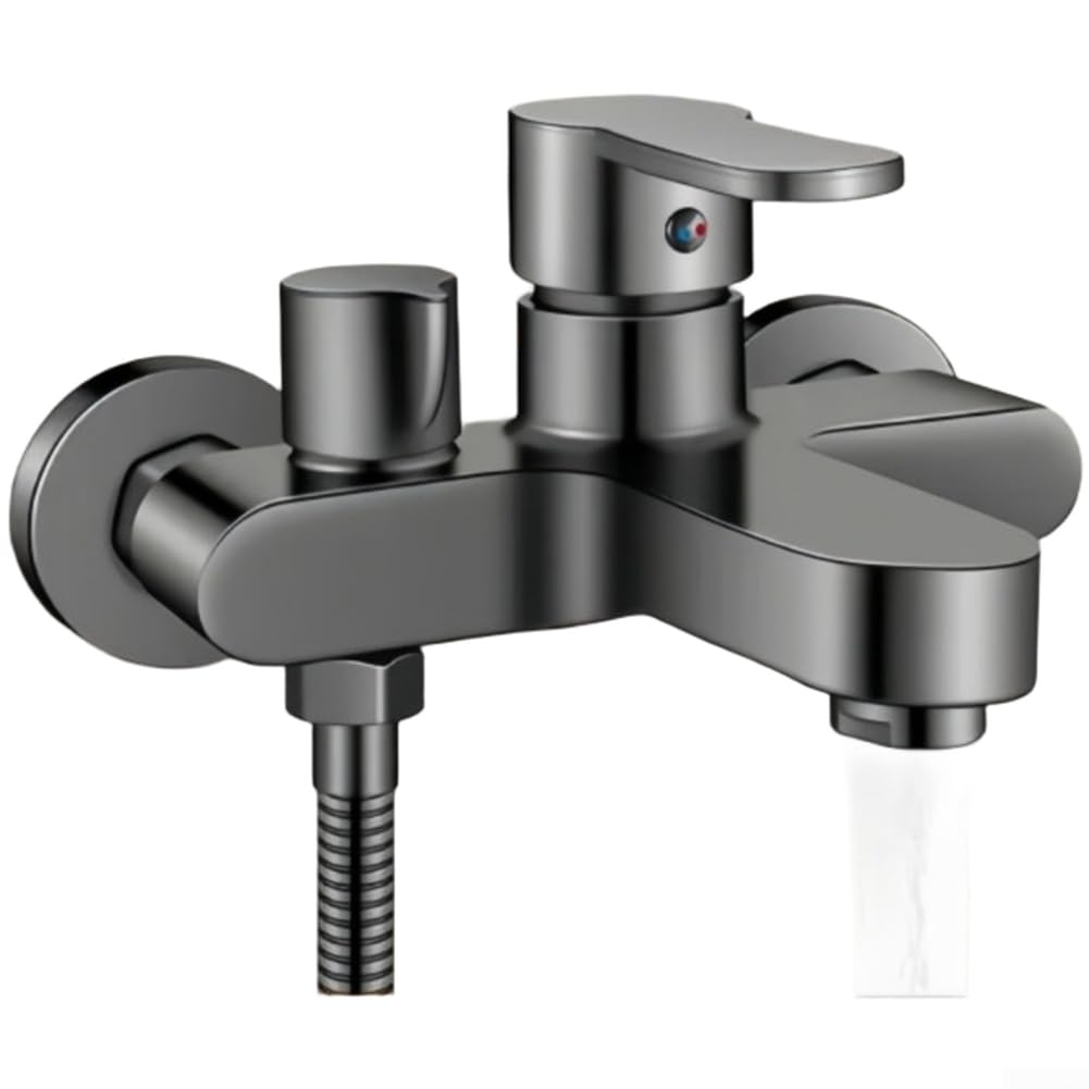 Grifo de bañera de cobre para baños modernos con ducha termostática