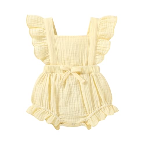 Image of Happy Town Newborn Baby Girl Clothes Infant Summer Romper Sleeveless Floral Cute Outfits One Piece Jumpsuit Bodysuit