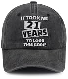 Tbstlumd 21st Birthday Decorations for Her Him, Adjustable Embroidered 2005 Hat, 21 Years Old Party Supplies Baseball Cap, 21st Birthday Gifts for Boys Girls