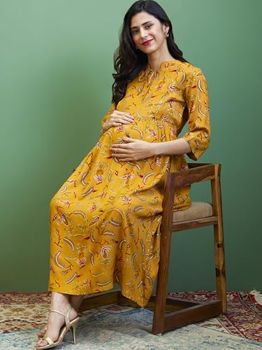 Image of AV2 Women's Rayon Relaxed Fit A Line Maternity Wear