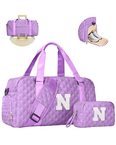 Initial Travel Overnight Bag, birthday duffel bags for 16 17 18 19 20 girls