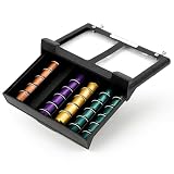 Porta cialde con capacità fino a 30 capsule, ideale per tenere in ordine l’angolo caffè e avere sempre le miscele a portata di mano.