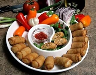 AppetizersUSA Combo Pack – Buffalo Chicken Spring Roll (50 Pcs) Mau Shrimp Spring Roll (50 Pcs) Sonoran Chicken Spring Roll (40 Pcs) & Vegetable Spring Roll (40 Pcs) – Gourmet Appetizers Party Pack