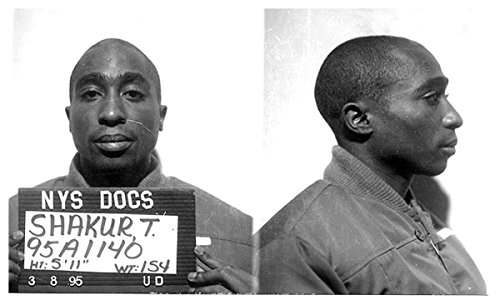 Perfect Posters and Pics Tupac Shakur Mugshot Photo Art Rap Hip Hop Celebrity Mugshots Photos Mini...