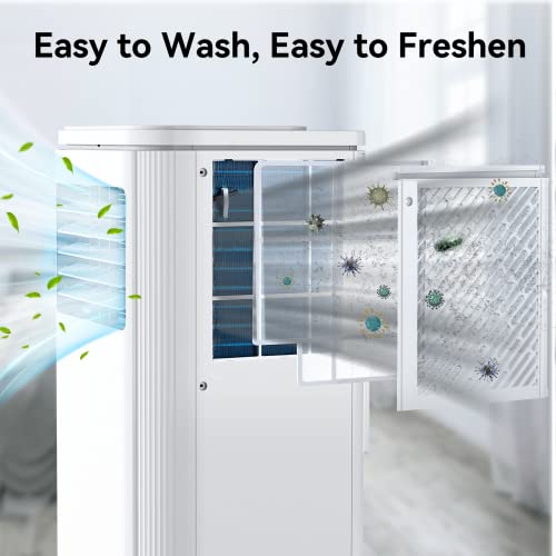 Air Choice Portable Air Conditioner, 10000 Btu Air Conditioner Portable For Room Up To 450 Sq.ft, 24H Timer, 3 In 1 Quiet Ac Unit As Cooler Dehumidifier Fan, Remote Control Window Mount Kit Included #TOP7
