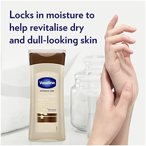 Vaseline Intensive Care Cocoa Radiant 100% natural cocoa butter Body Oil for dry skin 200 ml