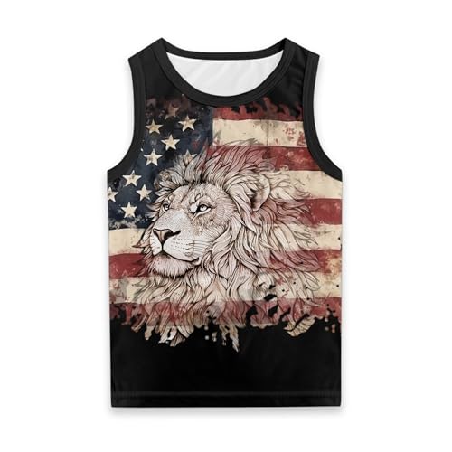 Tank Tops for Boys Casual Graphic Crew Neck Sleeveless T Shirts Kids Comfy Breathable Summer Athletic Tank