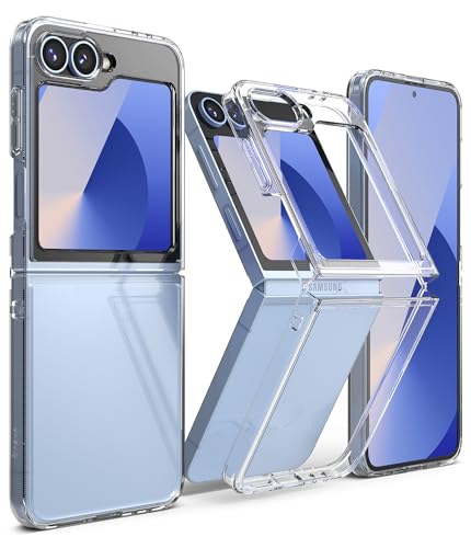 Image of Ringke Fusion Compatible with Samsung Galaxy Z Flip 6 and Z Flip 7 FE Case Back Cover Transparent Non-Slip Hard PC Shockproof TPU Bumper Protective Phone Case - Clear