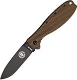 BRK Designed by ESEE, Taschenmesser, Zancudo Framelock, Klinge: 7.6 cm, schwarz, Klappmesser, Daumen Pin, Taschenclip