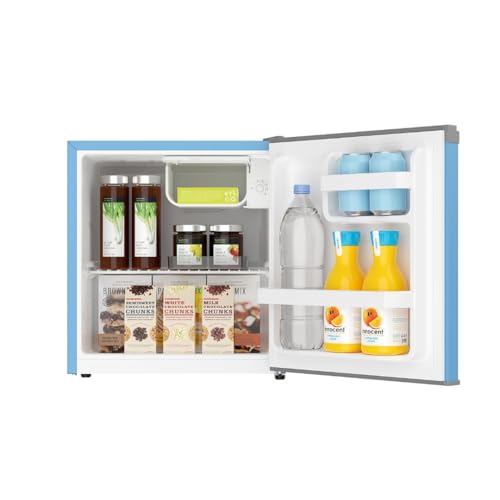 Frigidaire EFR115 Mini Refrigerator - Energy Saving - CFC Free - Slide Out Shelves - Ideal for for Dorm, Office, RV, Garage, Apartment - 1.6 Cubic Feet, Blue on Fridge.com