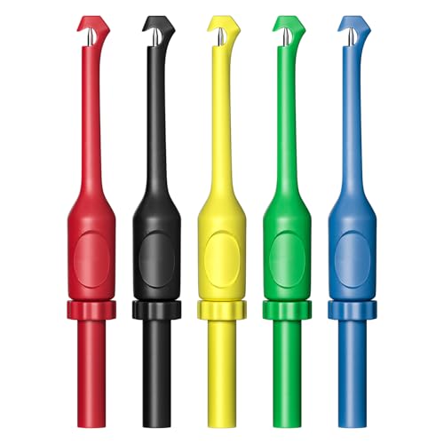 Goupchn 5PCS Wire Piercing Probes Insulation Puncture Probes for 4mm Banana Plug Extension Test Leads, Automotive Diagnostic Five Colors