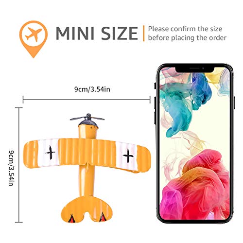 Ezakka Airplane Hanging Ornament Vintage Mini Metal Airplane Decor Decorations Model Aircraft Biplane Pendant For Room, Cake Toppers, Photo Props, Christmas Tree, Desktop #TOP7