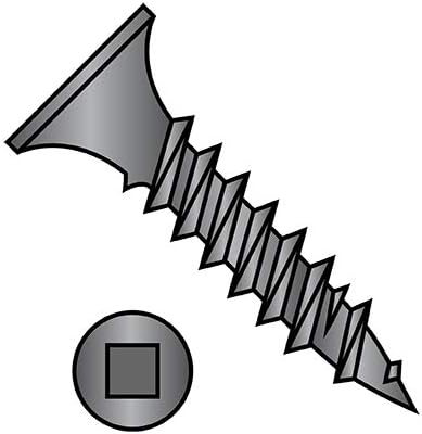 8-15X1 Square Recess Bugle Head Fine Thread Drywall Screw Black Phosphate (Pack Qty 2,000) BC-0816YQG by Korpek