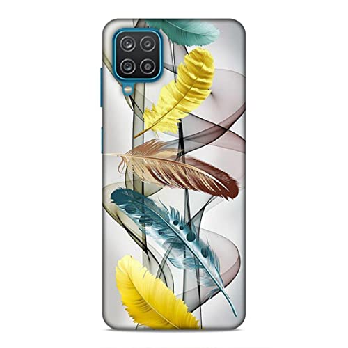 Image of Printed Mobile Back Hard Case Cover for Samsung Galaxy S10 | Feather, Mix Colours, Yellow, Abstract-7