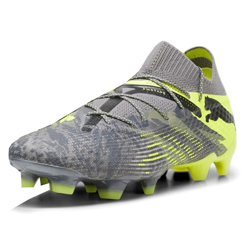 PUMA Mens Future 7 Ultimate Rush Firm GroundArtificial Ground Soccer Cleats Cleated, Firm Ground - Green, Grey2