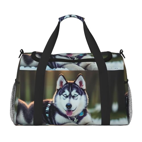 Sac de sport Husky noir bagage à main sous le siège pour voyage et gym