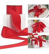 Amazon.com: HUIHUANG Red Velvet Ribbon 1 inch Red Frayed Silk Fringe ...