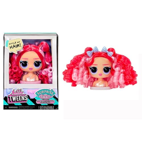 L.O.L. Surprise Tweens Surprise Swap Series - Styling Heads Including Fabulous Hair Accessories and Gorgeous Hair – Great for Kids Ages 4+, Pink and blue