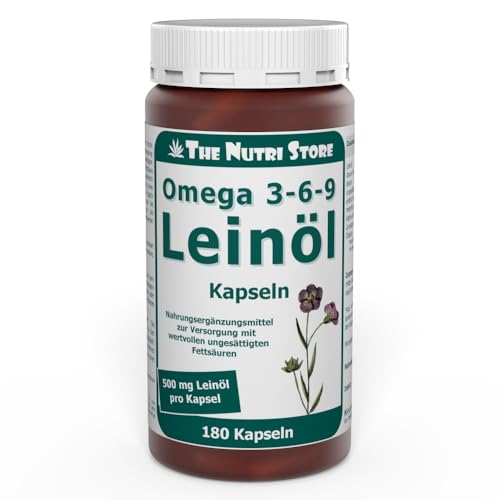 Omega-3-6-9 Leinöl 500 mg Kapseln 180 Stk. - zur Versorgung mit wertvollen ungesättigten Fettsäuren