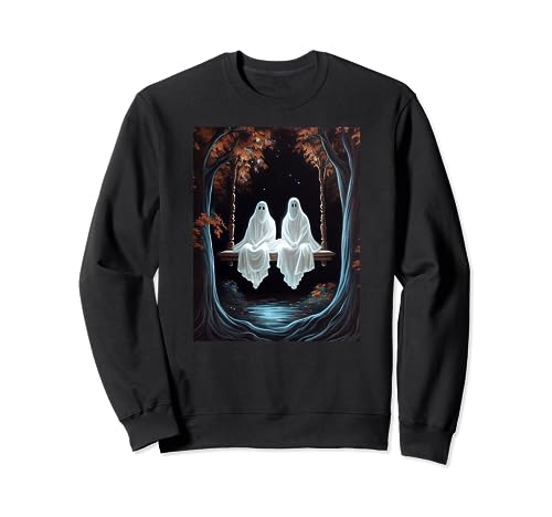 Costume gotico di Halloween Swinging Spooky di White Ghosts Felpa