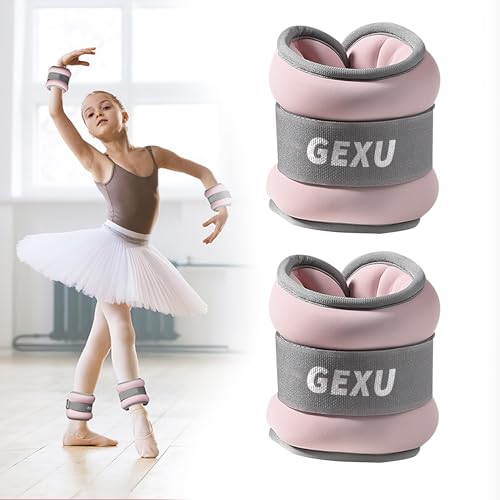 Pesas para Tobillos, Tobilleras Poleas Gym Ajustable, Pesas Tobillos Universal de Manos y Pies, Tobilleras con Peso, Lastres Tobillos de Gimnasio y Hogar, Ankle Weights, 0,3 Kg * 2, Rosa