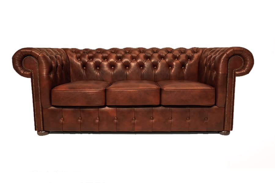 Chesterfield Sofa Class Leather | 3-seater | 2 to 4 weeks delivery time (Cloudy Caramel)