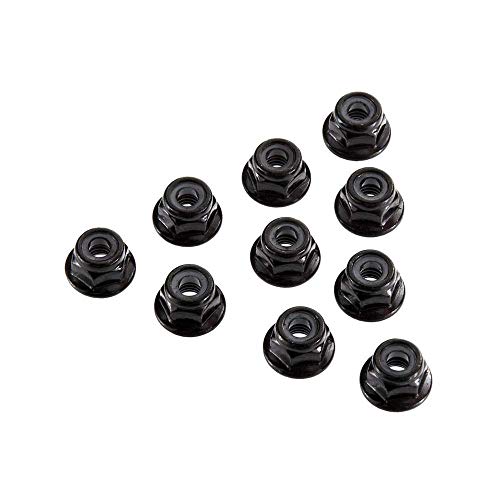 Tuerca de nylon dentada Axial de 4mm negra para fijación segura de chasis RC