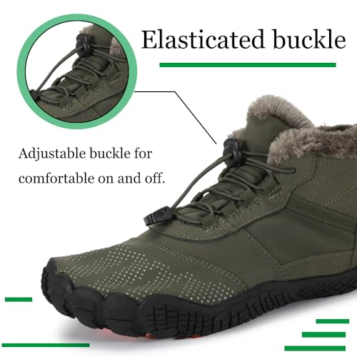 Miniatura 5 de Yisinp Zapatos Invierno Botines Unisex Barefoot Con Forro Cálido Zapatos De Nieve