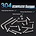 Swpeet 601Pcs Metric M3 304 Stainless Steel Button Head Socket Cap Screws and Flat Countersunk Phillips Head Socket Screws with Hex Socket Head Cap Bolts Screws Assortment Kit, Hex Nuts Washers All In