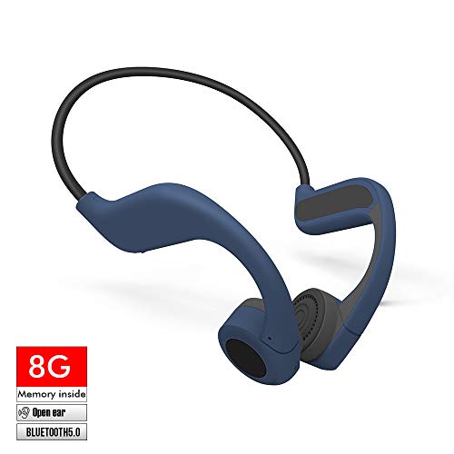 LEAGLEE 8G MP3 Player Bone Conduction Bluetooth Headphones, Wireless Open Ear Stereo Headset