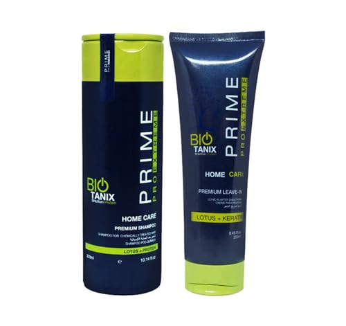 PRIME PRO EXTREME BIO TANIX Brazilian Protein Home Care Premium Shampoo + Leave-in For Chemically Treated Hair Lotus + Protein Hair Care For Women/Men