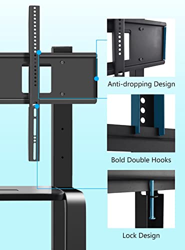 Soporte móvil para TV de 40 a 70 pulgadas, altura ajustable miniatura 2