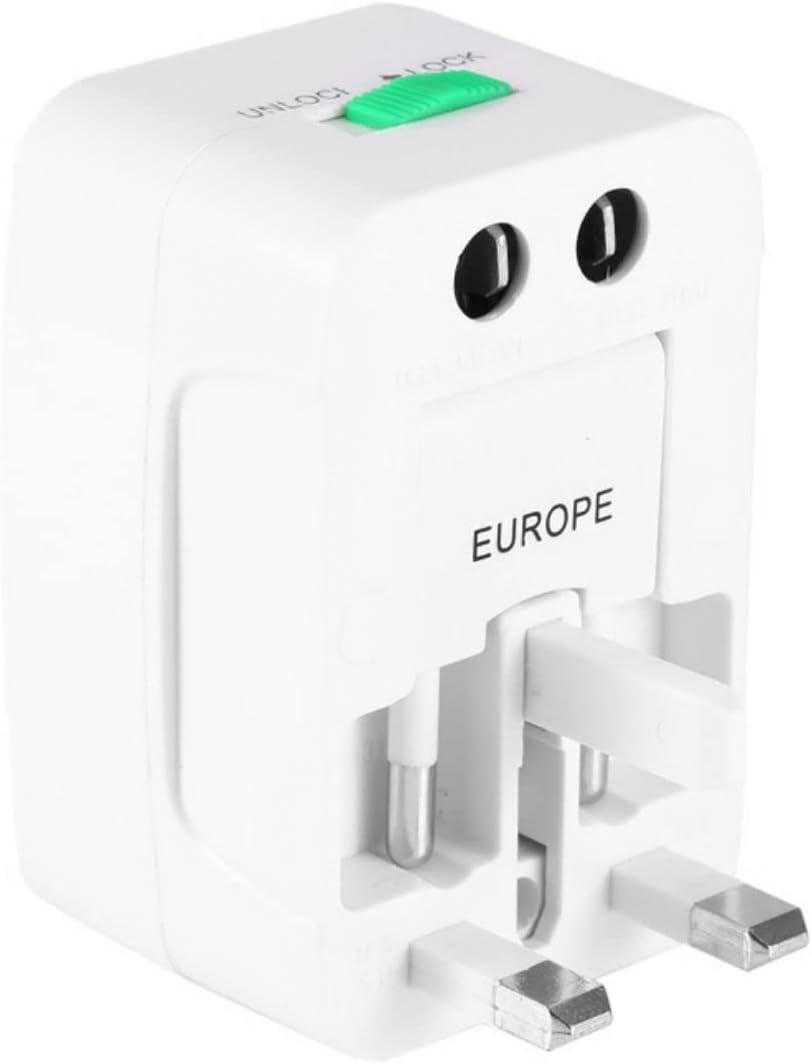 Adaptador de Tomada Internacional para Viagens EUA Europa Asia Uk Bivolt com Trava de Segurança Portátil Ajustável Adaptador Adaptador de Tomada Internacional para Viagens EUA Europa Asia Uk Bivolt com Trava de Segurança Portátil Ajustável Adaptador