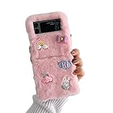 Coque moelleuse pour téléphone portable : la coque en peluche pour téléphone portable Galaxy Z Flip 3 5G est en peluche artificielle douce, la paroi intérieure en plastique. Fourrure synthétique moelleuse, super douce, moelleuse, respectueuse de l'environnement et vous offre une prise en main confortable.