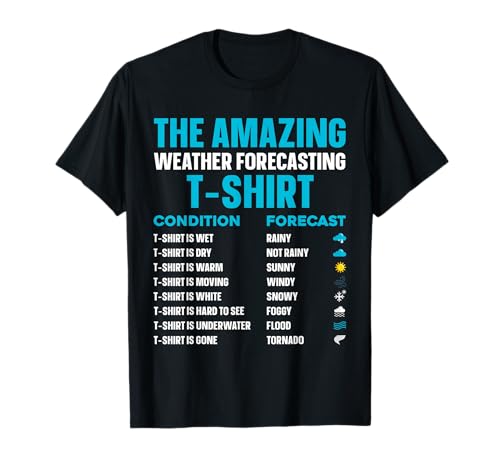 Cool Weather Forecasting Art For Men Women Cloud Meteorology T-Shirt