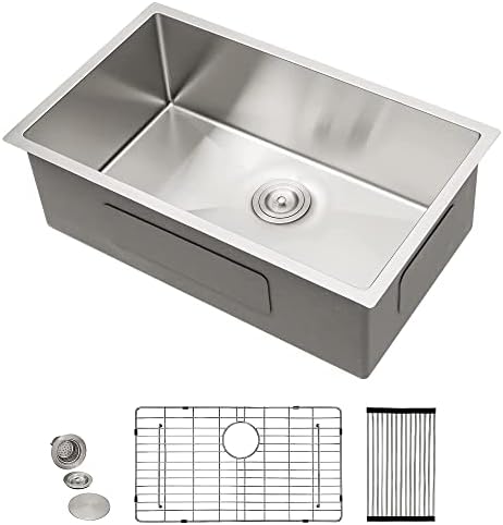 27 Undermount Kitchen Sink - Donsdey 27"×18" Kitchen Sink Undermount 16 Gauge Stainless Steel Kitchen Sink Under Counter Single Bowl Basin